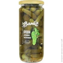 Овочева консервація The Banka Корнішонимарінованние пастеризовані 460 г