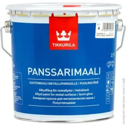 Эмаль Tikkurila Краска алкидная Panssarimaali база А белый полуглянец 2,7л