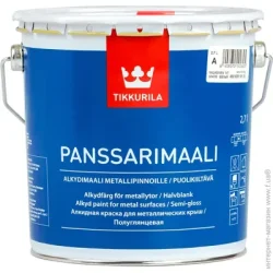 Емаль Tikkurila Фарба алкідна Panssarimaali база З прозорий напівглянець 2,7л