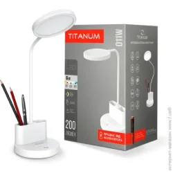 Настільна лампа Настільна лампа Titanum TLTF-011W 6W LED White з регулюванням яскравості, сенсор, акумуляторна