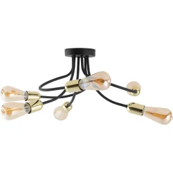 Tk Lighting Люстра ANIA 6xE27 черный/золото