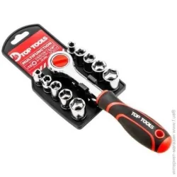 Набір головок Top Tools 1/4”DR, 12пр. (38D147)