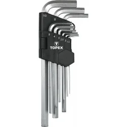 Набір ключів Topex Hex 1.5-10мм, 9шт. (35D956)