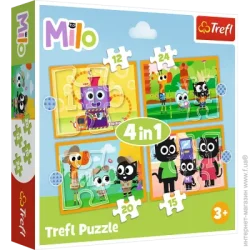 Пазл класичний Trefl Зустрічайте Майло та його друзів / Milo 4в1 (34654)