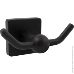 Trento Крючок двойной Moderno Grande Nero черный