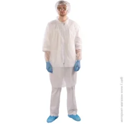 Trident Халат полипропиленовый 314 одноразовый р. XXL рост универсальный белый