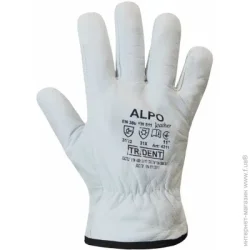 Trident Перчатки Alpo 4211 кожаные утепленные на флисе белые 2XL (11)