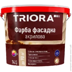 Triora Фарба акрилова водоемульсійна фасадна мат білий 7кг