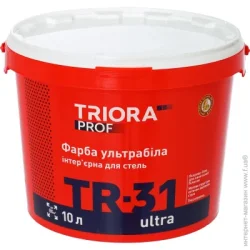 Triora Фарба акрилова водоемульсійна TR-31 ultra мат ультра білий 10л