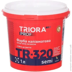 Triora Фарба латексна водоемульсійна TR-320 semi напівмат білий 1л