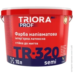 Triora Краска латексная водоэмульсионная TR-320 semi полумат белый 3л