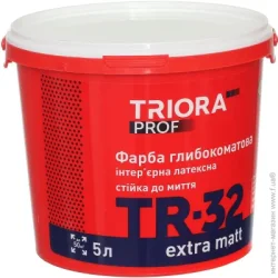 Triora Фарба латексна водоемульсійна TR-32 extra matt білий глибокий мат 5л