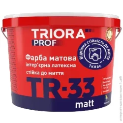 Triora Краска латексная водоэмульсионная TR-33 matt мат белый 10л