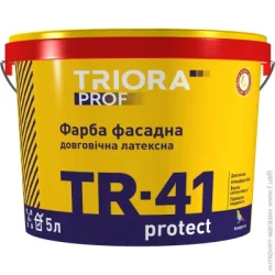 Triora Краска латексная водоэмульсионная TR-41 protect мат белый 1л