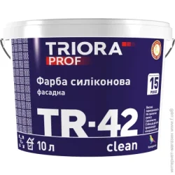 Triora Фарба силіконова водоемульсійна TR-42 clean мат білий 10л