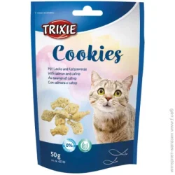 Trixie Лакомство Премио Cookies с лососем и кошачьей мятой 50 г