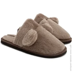 Домашние тапочки Twins Тапки домашние HS меховые с ушками р.40 бежевый