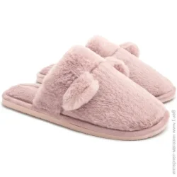 Домашние тапочки Twins Тапки домашние HS меховые с ушками р.40 розовый