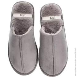 Домашние тапочки Twins Тапки домашние HS-LUX замшевые с мехом 10970 р.40/41 серый