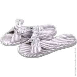 Домашние тапочки Twins Тапки домашние HS-VL бант-перекрест 7141 р.38/39 белый с черным