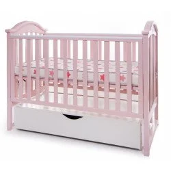 Дитяче ліжечко Дитяче ліжечко Twins I love рожевий (9222)