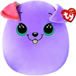 Декоративна подушка TY М'яка іграшка Squish-A-Boos Фіолетовий пес Bitsy 20 см фіолетовий 39225