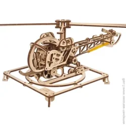 Пазл 3D Ugears Мини вертолет (70204) деревянный