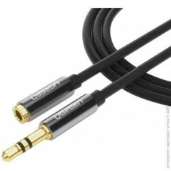 Удлинитель UGREEN AV118 3.5 mm Male to 3.5 mm Female, 1.5 m Black 10593