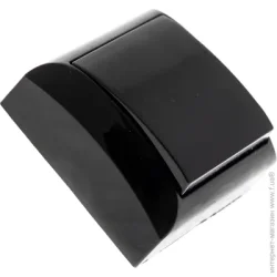 Underprice Выключатель одноклавишный без подсветки 10 А 220В черный 2201 BLACK