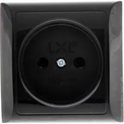 Underprice Розетка без заземления без шторок без крышки черный 2205 BLACK