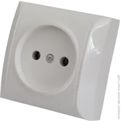 Underprice Розетка без заземлення без шторок без кришки білий 2210 WHITE