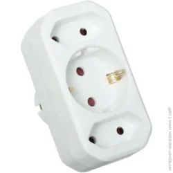 Underprice Тройник с заземлением 3 гн. белый RM1-01/01-2