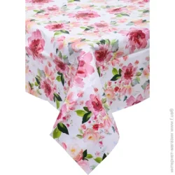 Underprice Скатерть Flowers 140x180 см белый с рисунком