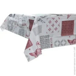 Underprice Скатертина Rooster 140x180 см білий з малюнком