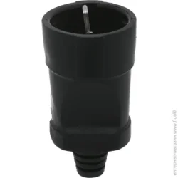 Underprice Гнездо YK-204FG-BK с заземлением 220В 16А IP20 пластик черный