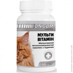 Unicum Витамины premium для кошек мультивитамин100 табл UN-012