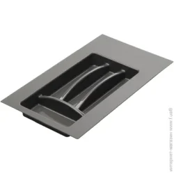 Подставка для кухонных приборов Union Plast Лоток для столовых приборов 28x49,6 см антрацит пластик