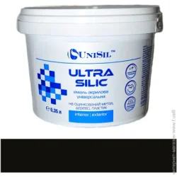Unisil Антикорозийная акриловая эмаль Ultra Silic черный шелковистый глянец 0,35л