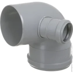 Фитинг Valsir Колено канализационное с боковым отводом правое d100 / 50 87 °/ 67 °