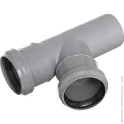 Valsir Трійник каналізаційний ПП d50х50x67°
