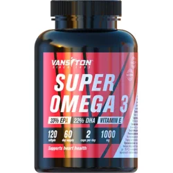 Жиросжигатель Vansiton Жирные кислоты Супер Омега-3 120 капс.