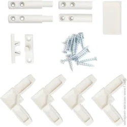 Vector Комплект креплений на окна для наружной москитной сетки на навесах белый