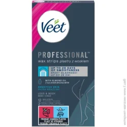 Средство для депиляции Veet Восковые полоски для чувствительной кожи с витамином Е 12 шт./уп.