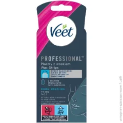 Средство для депиляции Veet Восковые полоски Professional для чувствительной кожи лица 20 шт./уп.
