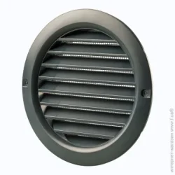 Вентиляційна решітка Vents Ґрати для вентиляції МВ 100 бвс пластик антрацит