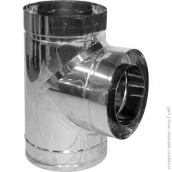 Трійник термо 0,5 мм нерж/нерж Ф120/180 мм 87° Versia-Lux