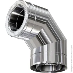 Versia-Lux Колено термо 1 мм нерж/нерж Ф150/220 мм 90°