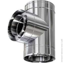 Versia-Lux Тройник термо 1 мм нерж/нерж Ф160/220 мм 90°