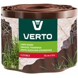 Бордюрная лента Verto 10x9см, коричневый (15G513)