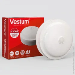 Vestum Світлодіодний круглий світильник ЖКГ 18W 4500K 220V з датчиком руху 1-VS-7108